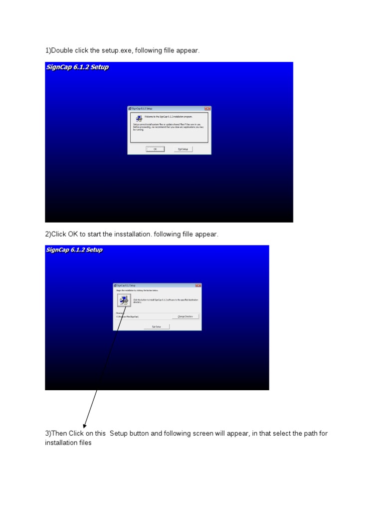 SignCap Software Installation Guide | PDF