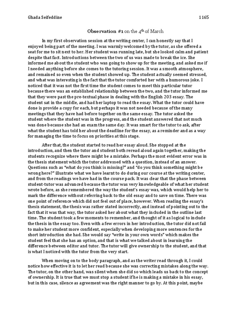 Court observation report sample picture