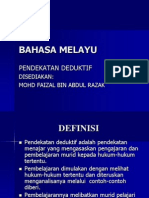 Pendekatan Deduktif