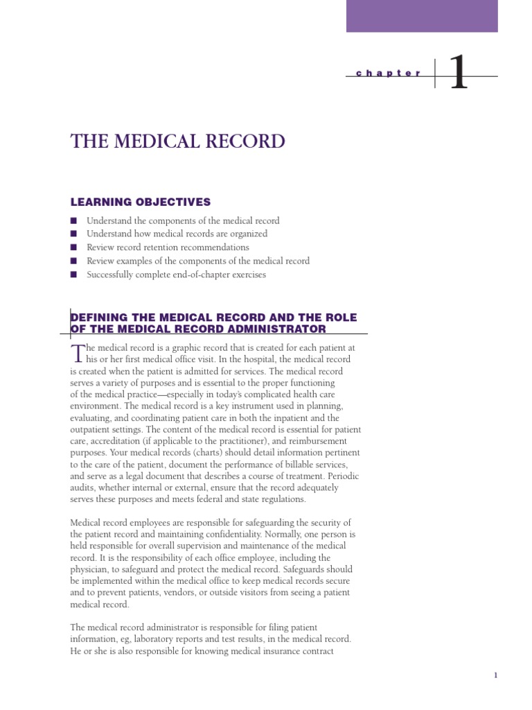 Med Record Auditor Sample Pages Medical Record Health Sciences