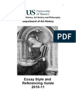 Essay Style and Referencing Guide 2010-11: Department of Art History
