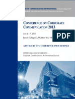 Abstracts Proceedings CCI CCC 2013