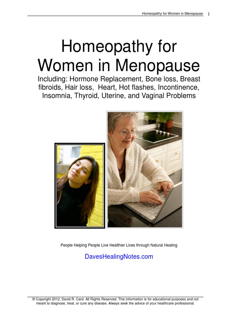 Menopause Homeopathy PDF PDF Menopause Hot Flash