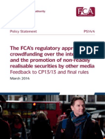 FCA Proposed Crowdfunding Rules