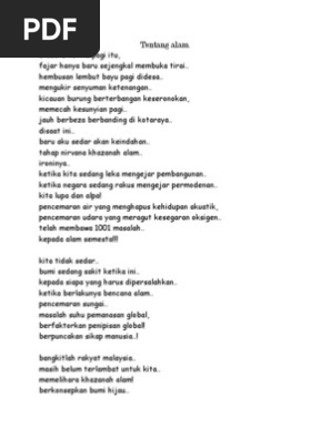 Pantun Alam Semula Jadi