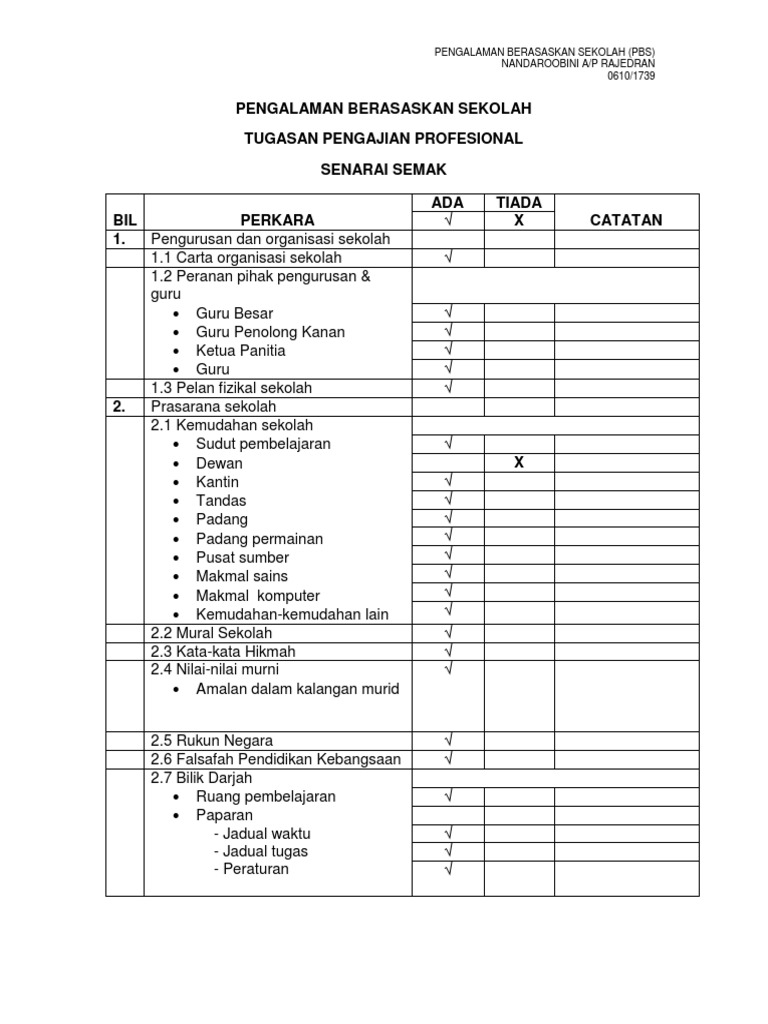 Senarai Semak | PDF