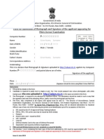 Form For Submission of Image of Photograph and Signature - Admit Card - Issue II