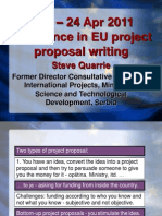 Excellence in EU Project Proposal Writing 23 Apr11