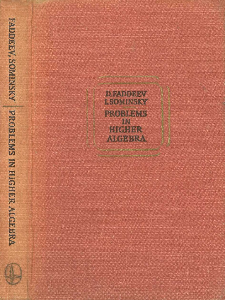 Faddeev-Sominsky Problems in Higher Algebra | PDF