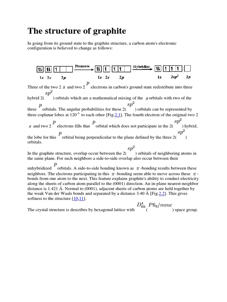 The Structure of Graphite | PDF | Carbon | Chemical Bond