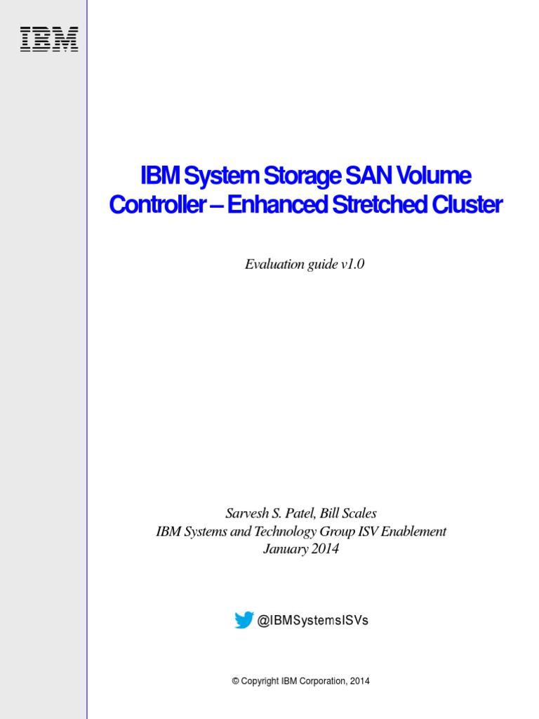 Ibm Svc Enhanced Stretched Cluster Guide Computer Cluster Computer
