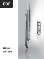 Samsung Z400 Manual