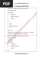 C Language Questions With Answers and Explanation