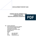 Human Rights and Human Development - South African Country Study