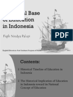 Historical Base of Education in Indonesia