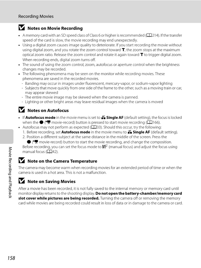 Notes On Movie Recording | PDF