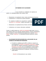 Opiniones de Los Estados Financieros Auditados