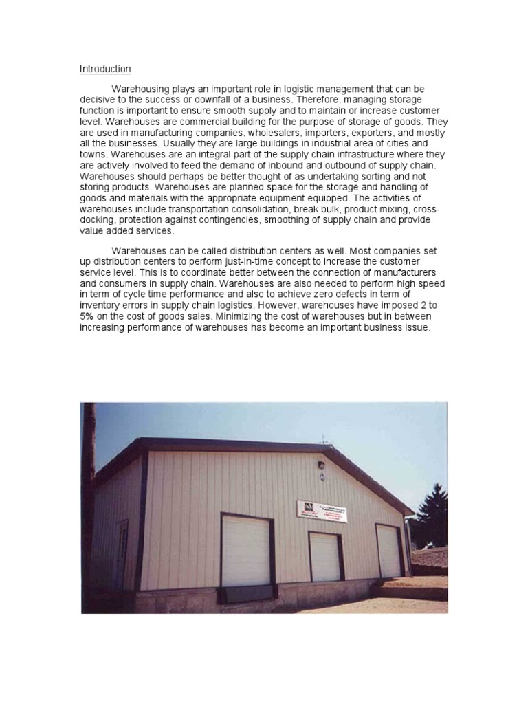 Warehousing Management | PDF | Warehouse | Logistics