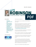 Councillor Jaye Robinson's March eNewsletter