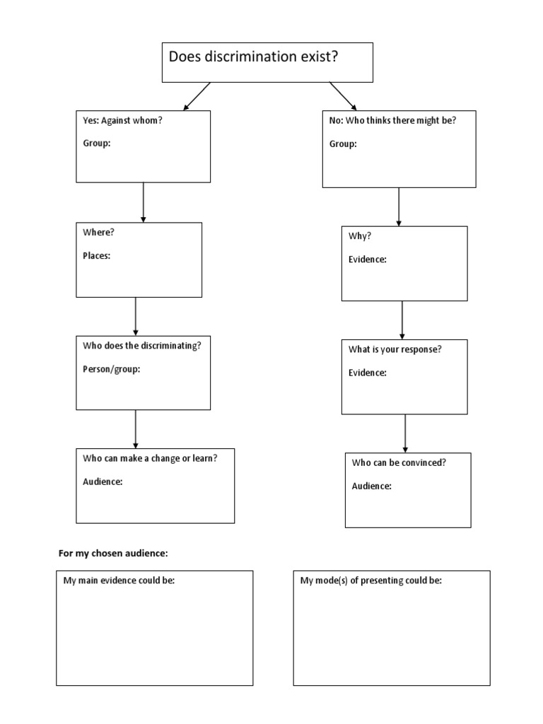 Discrimination Analysis Graphic Organizer | PDF