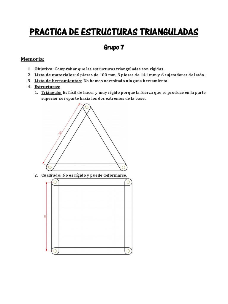 Estructuras Trianguladas: Práctica y Ejemplos | PDF | Hogar, jardinería ...