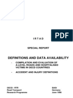 Definitions and Data Availability: Irtad