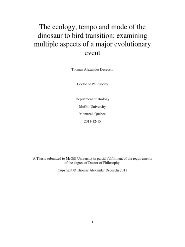 【Ｔ＆Ｔ】 Alexander (2011) - Dinosaur To Bird Transition | PDF | Birds