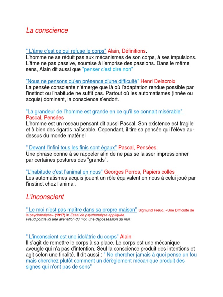 Citations Philo Pdf Conscience Emmanuel Kant
