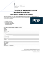 SBN Awards Nomination form 2014