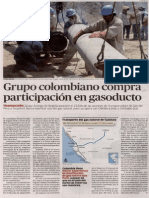 Colombianos compran participación en gasoductos