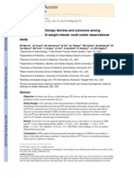 Efficacy of Phototherapy Devices and Outcome Among Extremely Low Birth Weight Infants