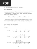 1 Elementary Arithmetic: Integers