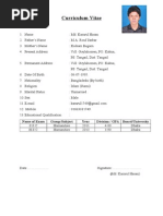 Kamrul Curriculum Vitae