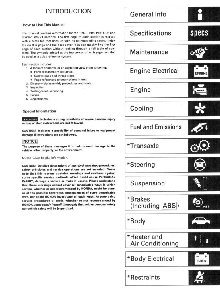 Prelude 1997-2001 BB6 USDM Manual | PDF