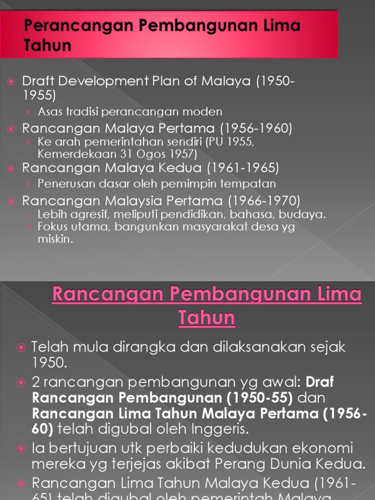 Perancangan Pembangunan Lima Tahun