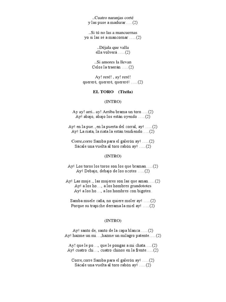 Letras Canciones | PDF