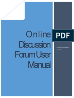 Online Discussion Forum User Manual