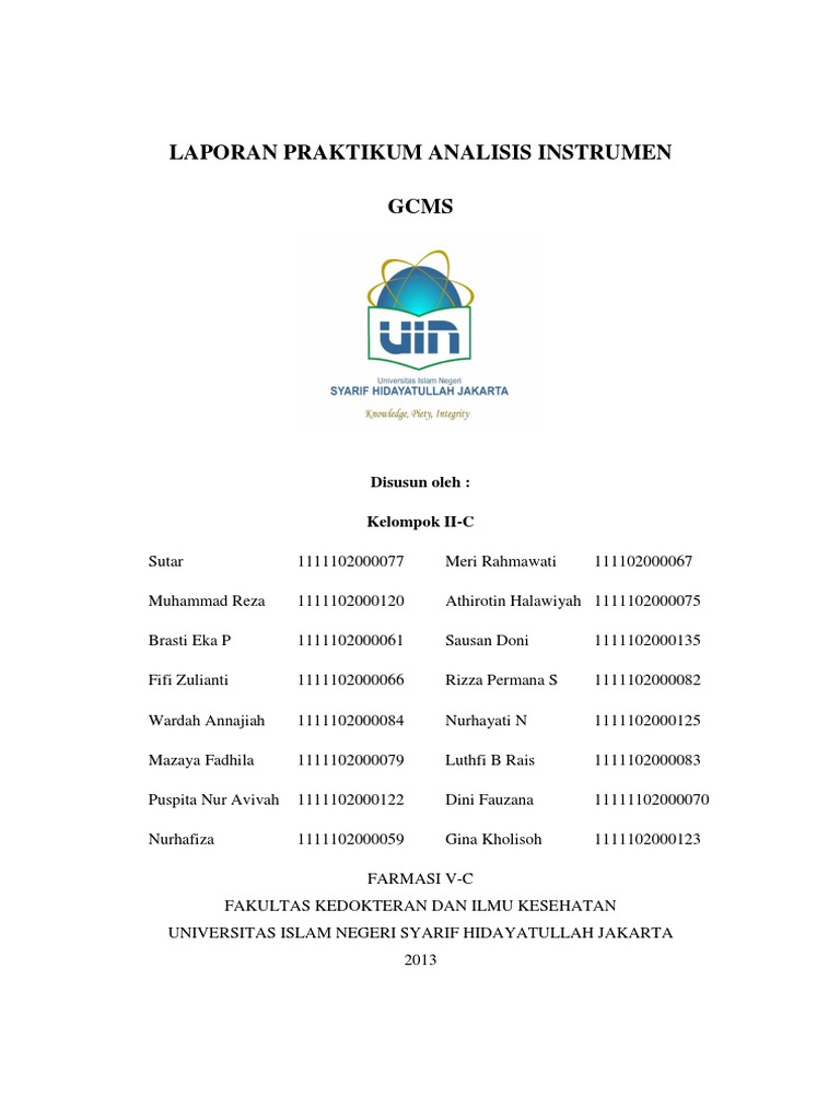 Laporan Praktikum Analisis GC-MS | PDF