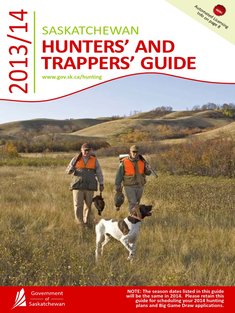 Saskatchewan Hunters' Guide 2013/14 | PDF | Hunting | Identity Document