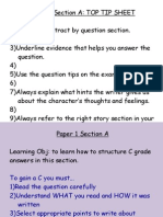 Paper 1 Section A: ToP TIP SHEET 1) Divide The Extract