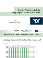 INFORME AFILIACIÓN 1º SEMESTRE 2009. PTE Costa Da Morte