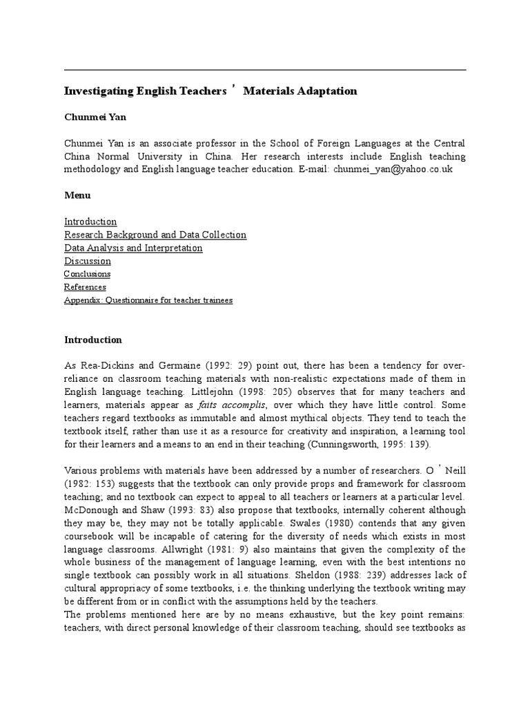 Adaptation | PDF