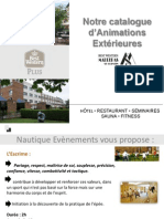 Nos animations extérieures