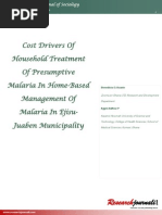 Cost Drivers of Household Treatment of Presumptive Malaria in Home-Based Management of Malaria in Ejisu-Juaben Municipality