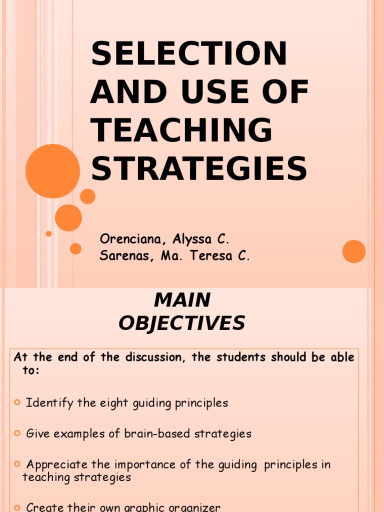 Effective Teaching Strategies Overview | PDF | Teaching Method | Learning