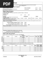 Incident Reporting Form Hand Written Health