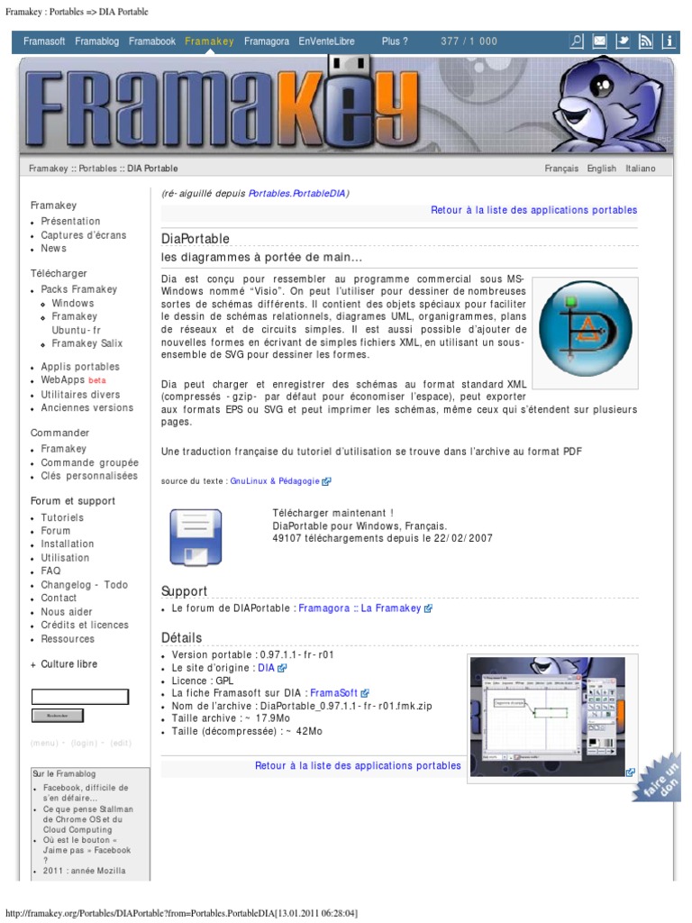 DiaPortable : Outil de diagrammes portable | PDF | Art | Ordinateurs