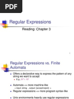 Regular Expressions: Reading: Chapter 3