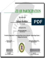 IamateacherexpoCertificate of Participation - Keithler
