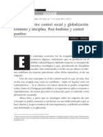 RELACIONES ENTRE CONTROL SOCIAL Y GLOBALIZACIÓN FORDISMO Y DISCIPLINA